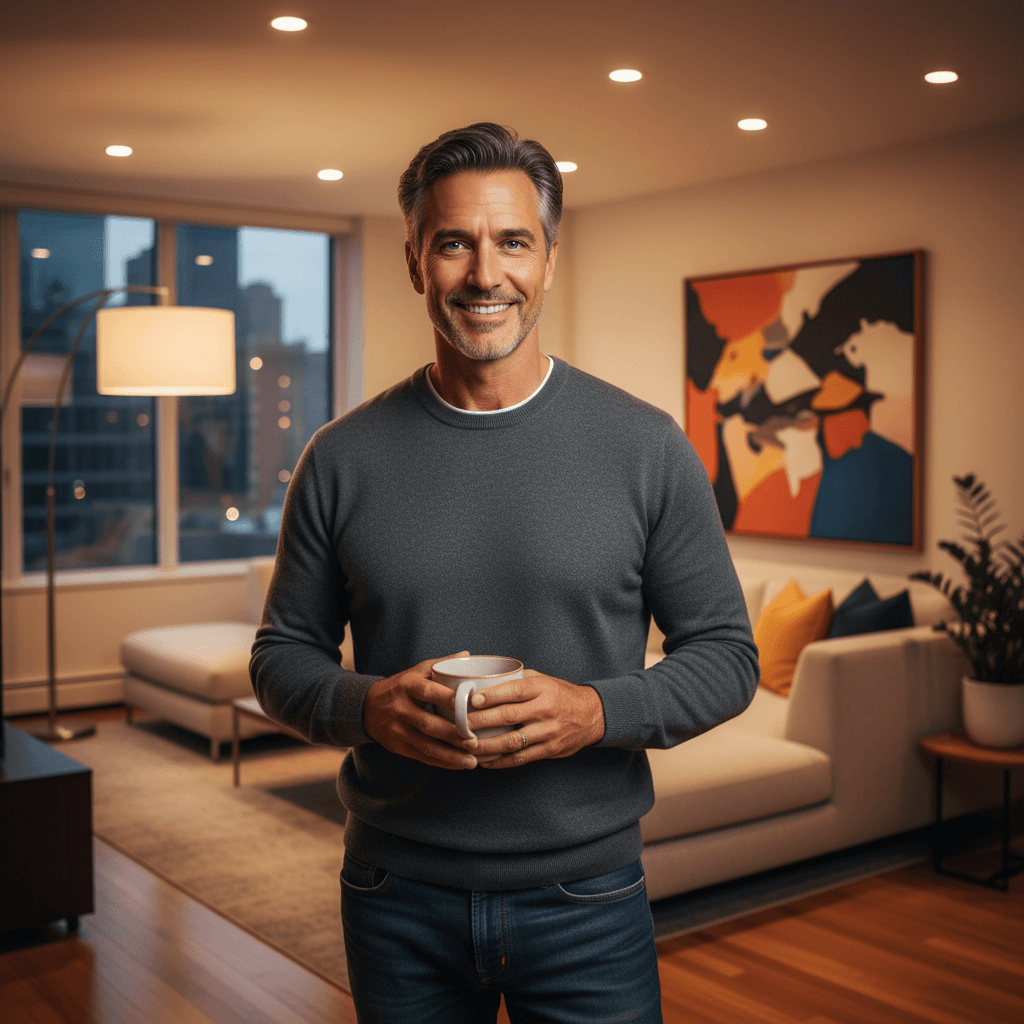 Man experiencing vitality and wellness