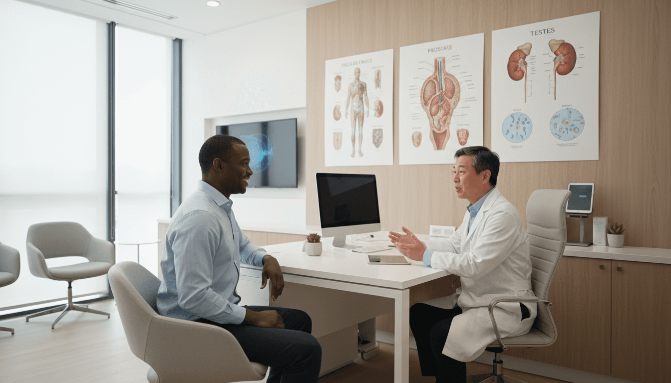Man in professional medical consultation